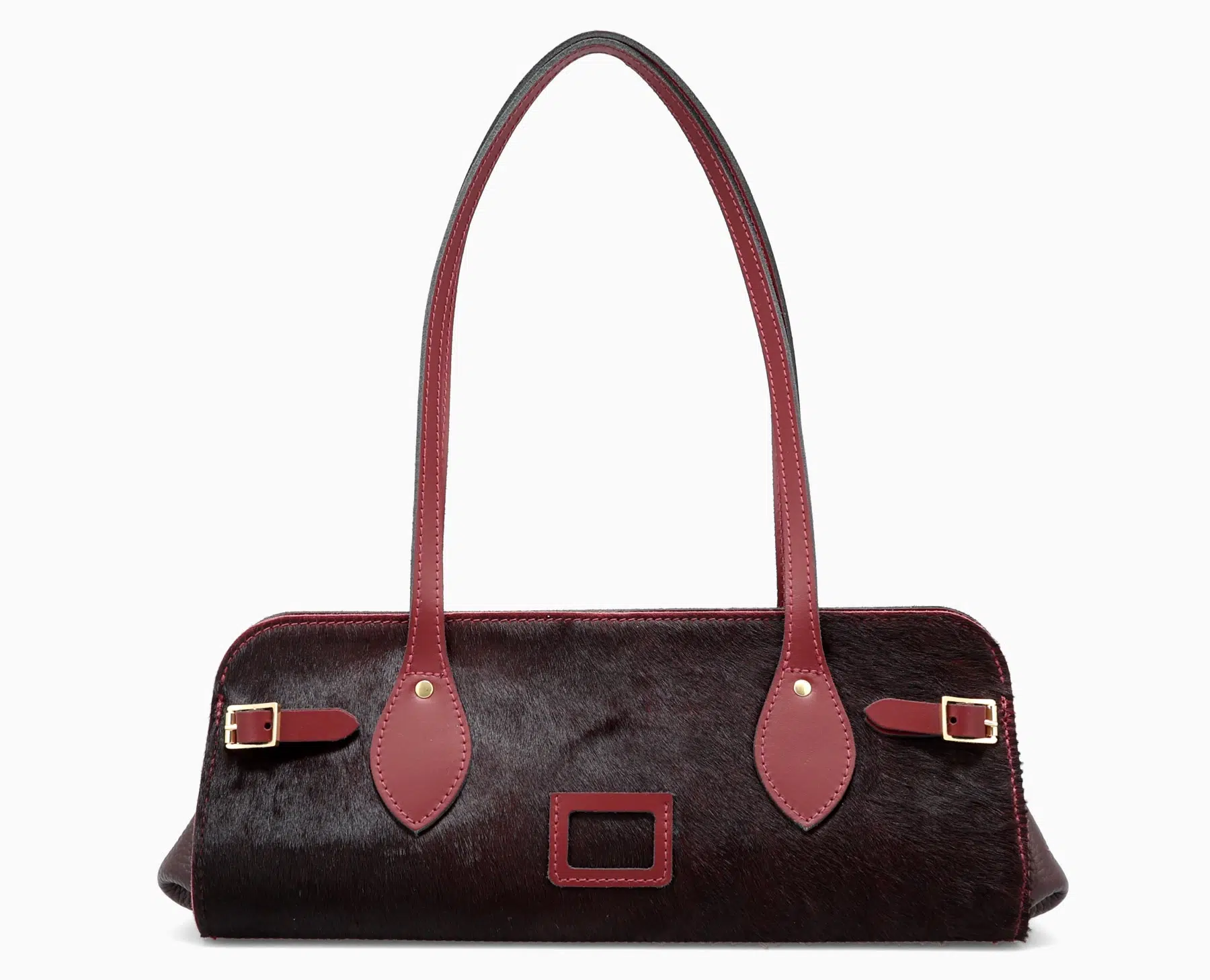 East-West Shoulder Bag Oxblood Hair on Hide. Credit Cambridge Satchel East-West Shoulder Bag Oxblood Hair on Hide. Credit Cambridge Satchel