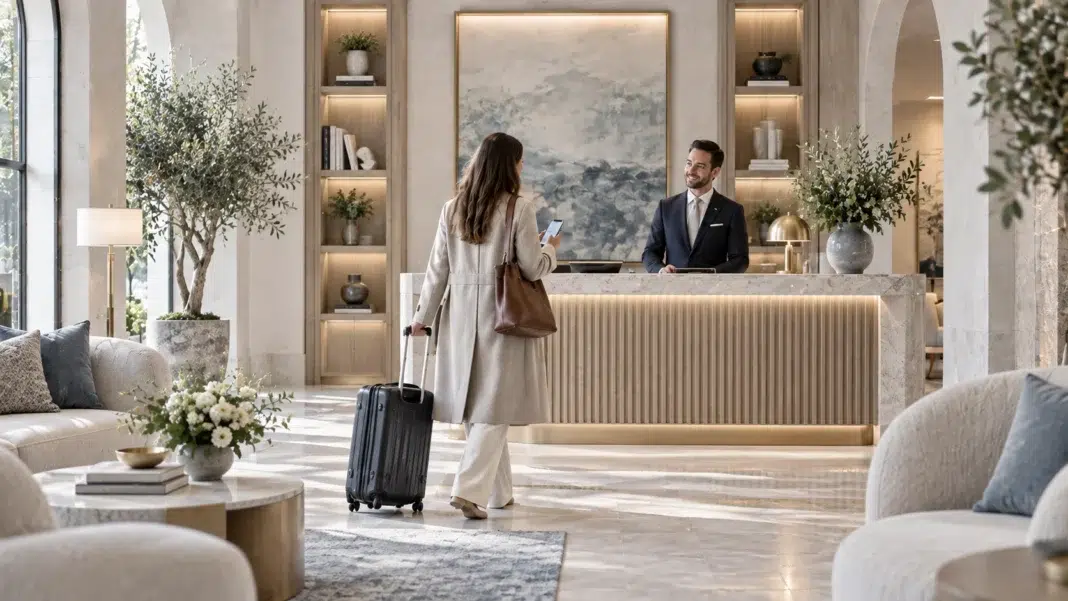 Hotel Guest Messaging and the Art of Arriving - Inside the Pre-Stay Ritual of Great Hotels. AI Image by ChatGPT Hotel Guest Messaging and the Art of Arriving - Inside the Pre-Stay Ritual of Great Hotels. AI Image by ChatGPT