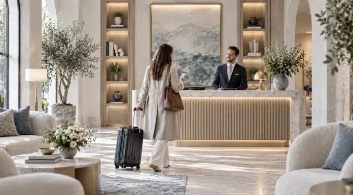Hotel Guest Messaging and the Art of Arriving – Inside the Pre-Stay Ritual of Great Hotels Hotel Guest Messaging and the Art of Arriving - Inside the Pre-Stay Ritual of Great Hotels. AI Image by ChatGPT