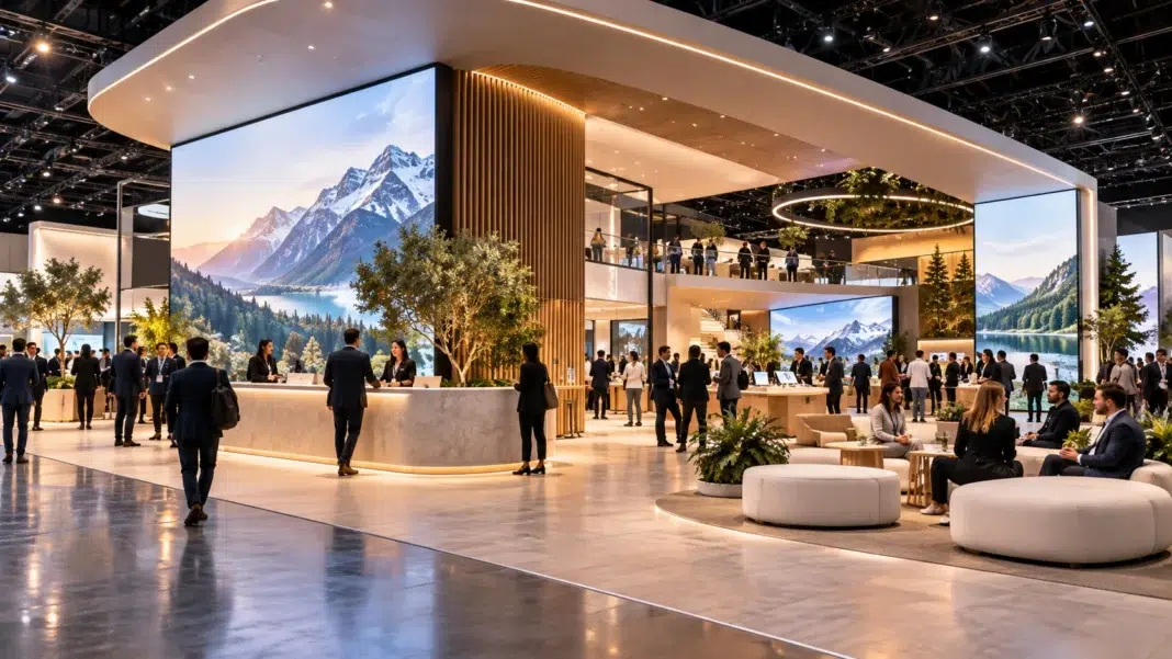 How to Make a Large Brand Space Work at Major Events. AI image by ChatGPT How to Make a Large Brand Space Work at Major Events. AI image by ChatGPT
