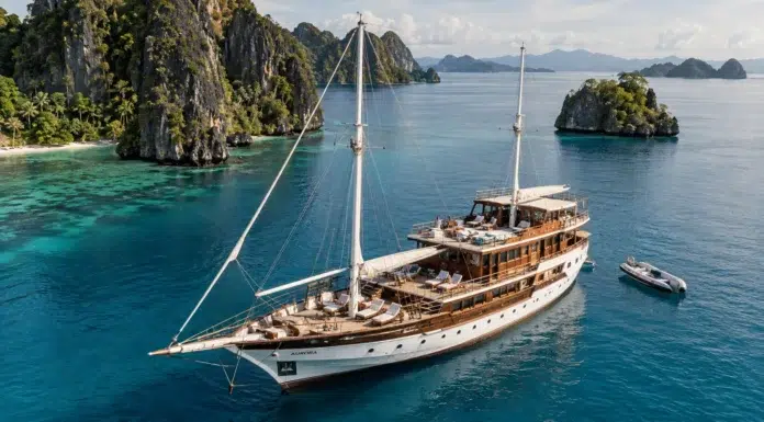 The Art of Slow Travel, Underwater – Liveaboard Diving Indonesia at Its Most Refined Liveaboard Diving Indonesia. AI Image by ChatGPT