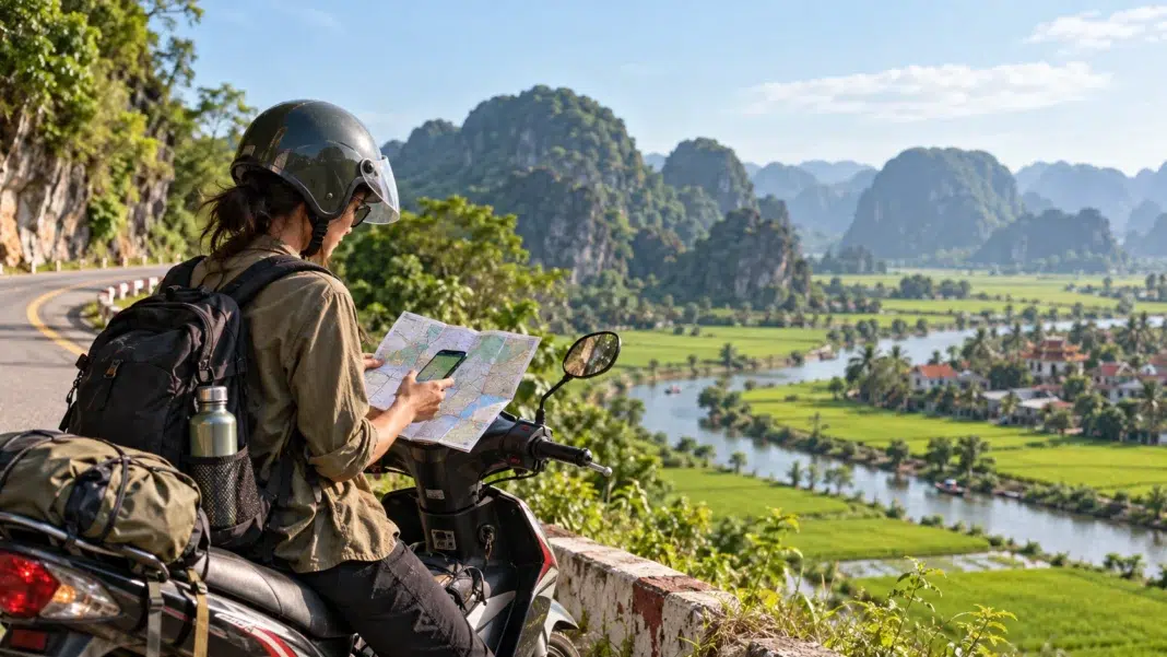 Planning Your First Two-Wheeled Adventure in Vietnam. AI Image by ChatGPT Planning Your First Two-Wheeled Adventure in Vietnam. AI Image by ChatGPT