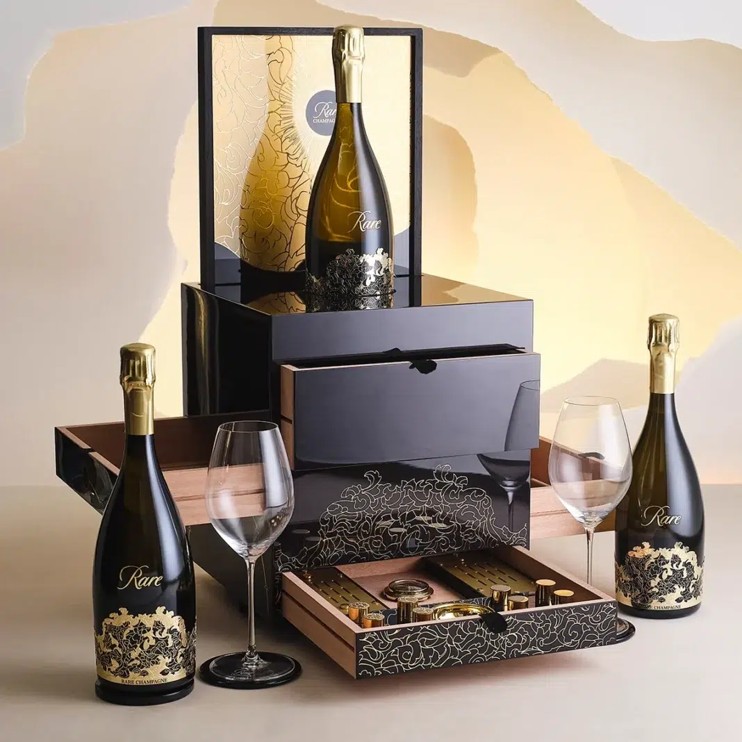 Rare Champagne × Elie Bleu Humidor Rare Champagne and Elie Bleu luxury cigar humidor