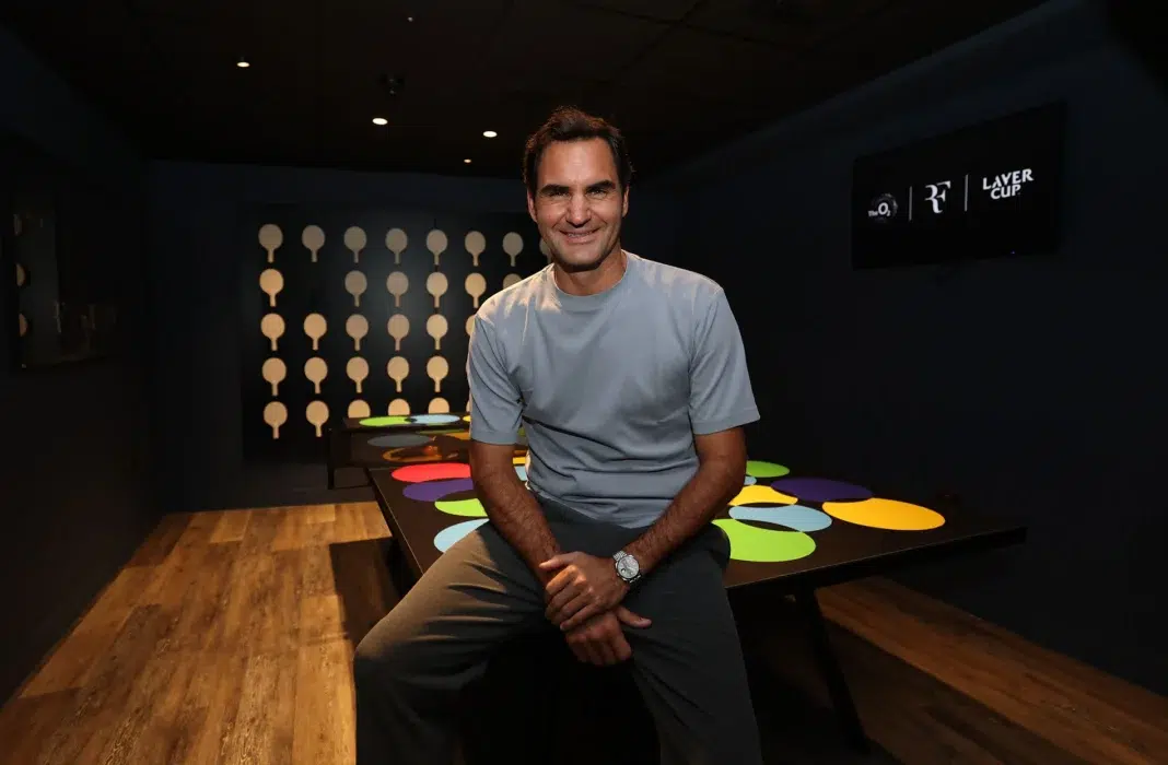 Tennis legend inside the new RF Room at The O2 during Laver Cup London 2026 Tennis legend inside the new RF Room at The O2 during Laver Cup London 2026