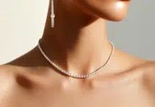 The Enduring Allure of Diamond Tennis Chains: Luxury, Craftsmanship, and Style Tennis Diamond Chain. Vecteezy-medium
