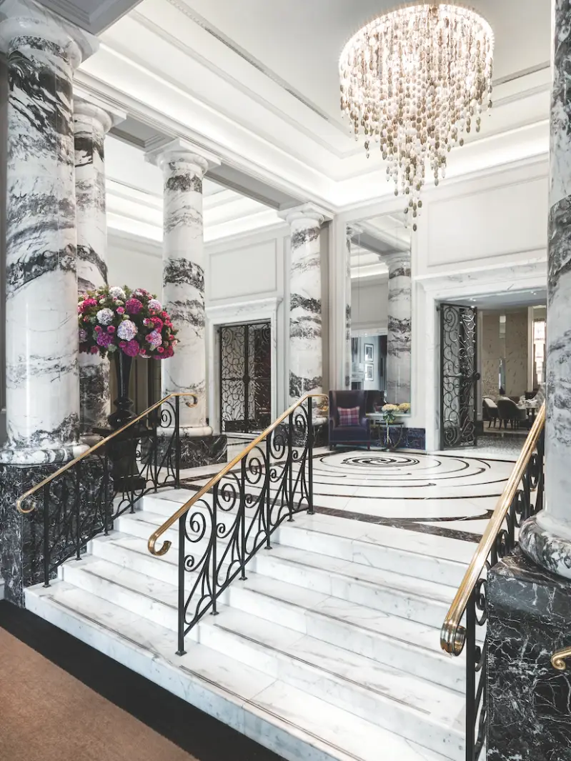 The Langham London lobby The Langham London_Lobby_Staircase_2017