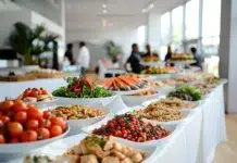 Simplify Your Big Corporate Meeting with a Bulk Order of Pastries big corporate meeting with catering. Vecteezy-medium