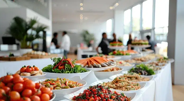 Simplify Your Big Corporate Meeting with a Bulk Order of Pastries big corporate meeting with catering. Vecteezy-medium