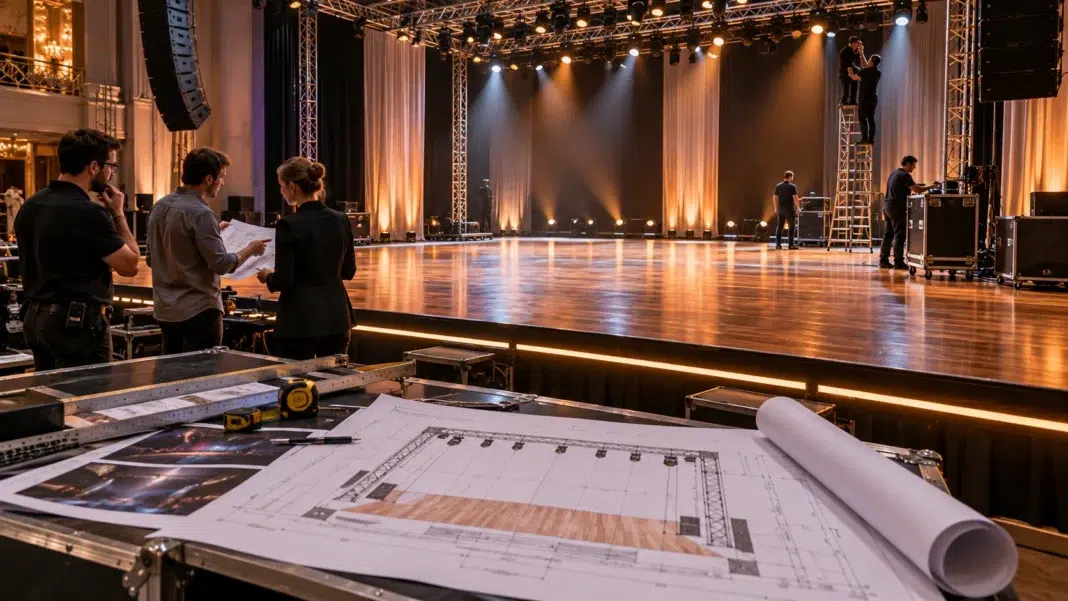 Behind-the-Scenes Stage Production for a dance stage Behind-the-Scenes Stage Production for a dance stage