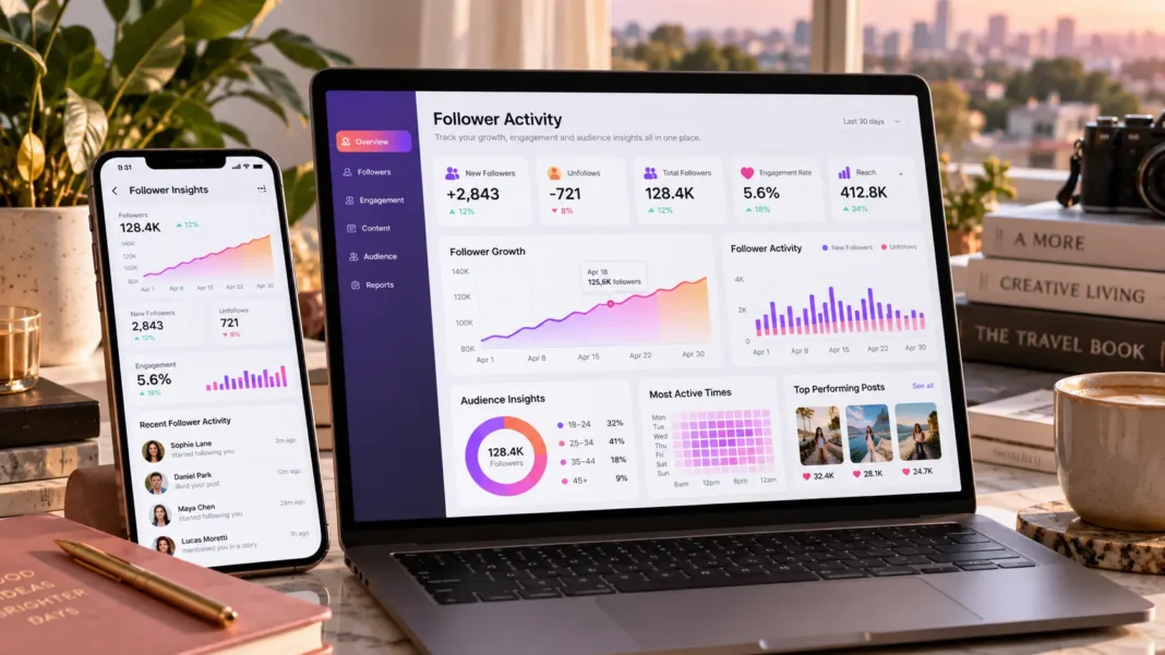 Best Free Tools to Track Instagram Follower Activity . AI image by ChatGPT
