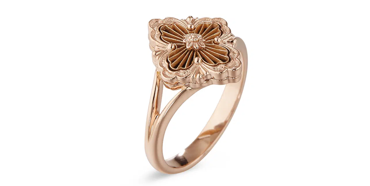 Buccellati Opera Tulle Ring in Pink Gold and Onyx Buccellati Opera Tulle Ring in Pink Gold and Onyx