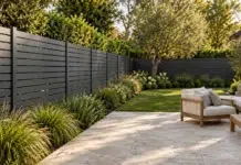 Horizontal Aluminum Fence Panels for Upscale Backyards Charcoal Aluminum Fence for upscale backyards