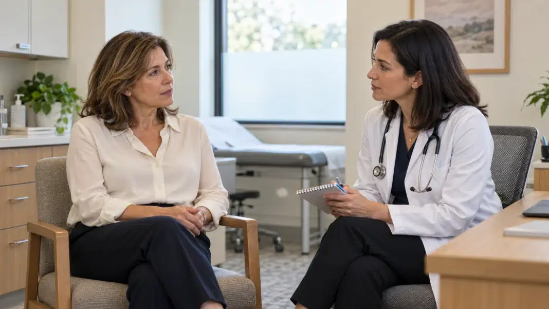 Conversing with a doctor about physical comfort Conversing with a doctor about physical comfort