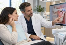 TMJ Ear Pain: Why Jaw Problems Cause Ringing and Earaches at Great Expressions Dental Centers Jaw Problems Cause Ringing and Earaches. AI image by ChatGPT