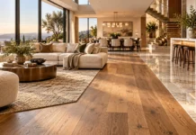 Selecting Luxury Flooring: Materials That Elevate Your Home Luxury Flooring Materials That Elevate Your Home. AI image by ChatGPT