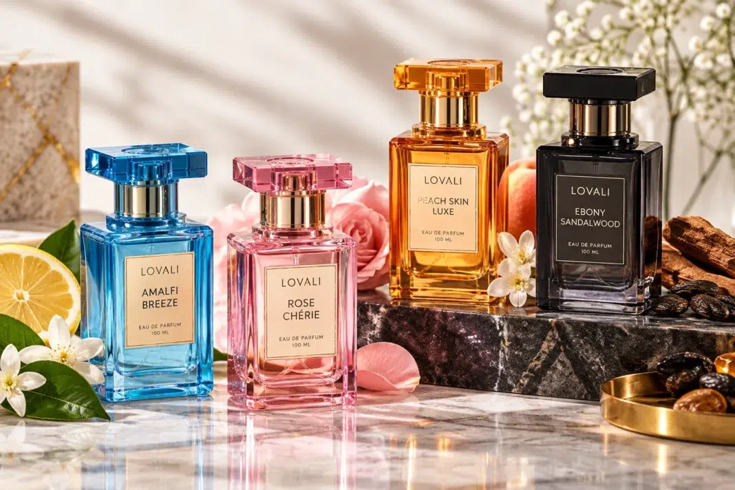 Luxury Perfume Collection on Marble Luxury Perfume Collection on Marble