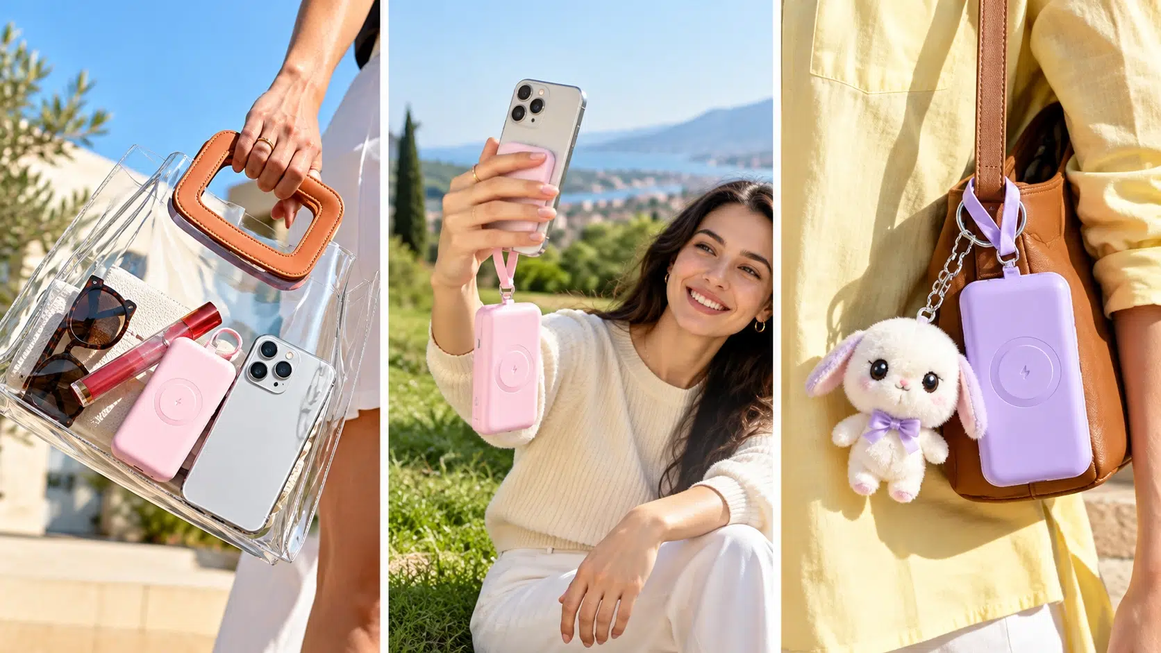 Pastel Power Banks in Sunlit Style Pastel Power Banks in Sunlit Style