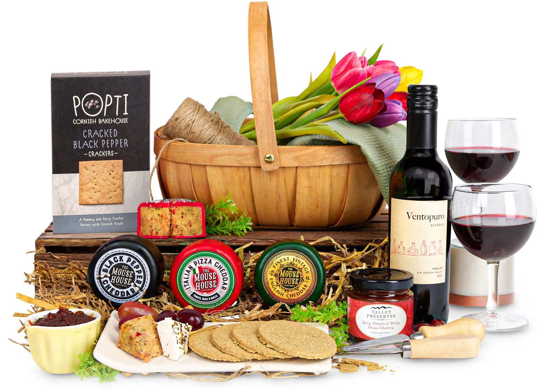 Prestige Hampers Cheese and Wine Basket Prestige Hampers Cheese and Wine Basket