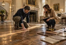 What to Check Before Restoring or Replacing Floors in an Older Luxury Home Restoring a Historic Home Floor. AI ChatGPT