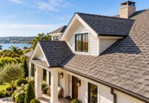 Why Shingle Roofs Are a Popular Choice for Homeowners Sunlit Coastal Gabled Home by the Water with shingle roof