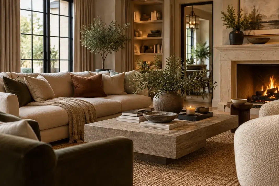 Warm Modern Living Room Retreat Warm Modern Living Room Retreat