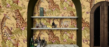 Baobab Cole & Son x Ardmore Royal Giraffe wallpaper. Photo courtesy of Cole & Son