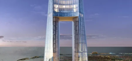 Ciel Dubai Marina at dusk. Photo courtesy of IHG