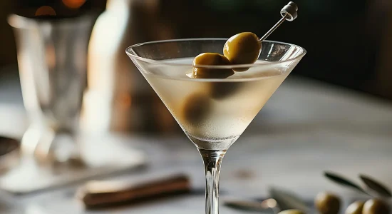 Olive Oil Dirty Martini