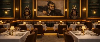 Rendering of Noble 33s upcoming restaurant at Rosewood Residences Beverly Hills