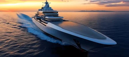 Silent Superyachts, the new language of Luxury at sea. Editorial image courtesy of Vecteezy.