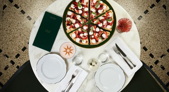 Bvlgari pizza by Pier Daniele Seu at Bvlgari Hotel Paris