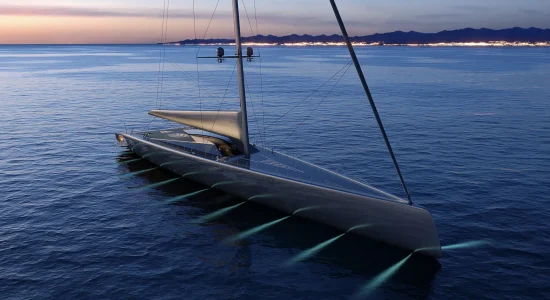 Royal Huisman Project 410 85-meter sailing yacht underway