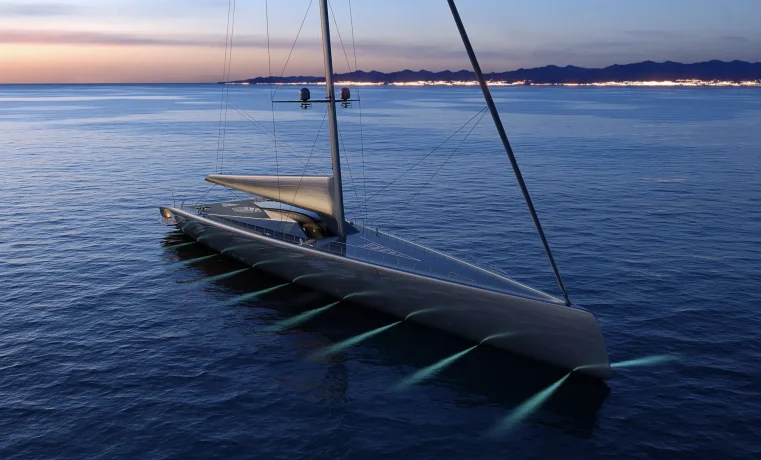Royal Huisman Project 410 85-meter sailing yacht underway